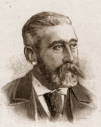 Członkowie Akademii Francuskiej w 1895 r.: portret Jose Marii (Jose-Maria) de Heredia (1842-1905), francuskiego poety.