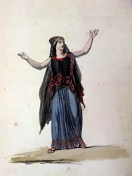 Czarownica Medea po cyklu Argonautów. Rysunek z XIX wieku.