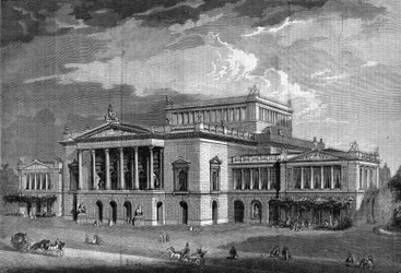 Teatr w Lipsku, początek budowy berlińskiego architekta Langhausa. W „” L