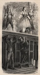 Sztuczki teatralne – metamorfoza – rycina 1875