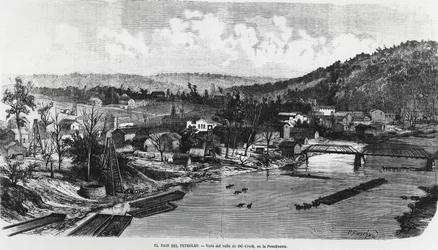 USA: Kraj naftowy w Pensylwanii, Oil Creek Valley.