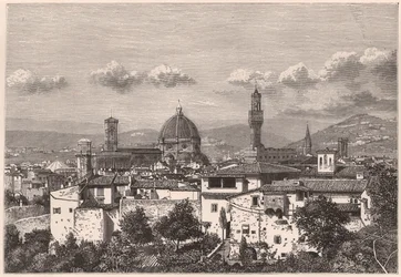 Widok Florencji w XIX wieku