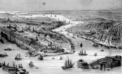 Widok Nowego Jorku około 1840 roku.