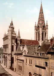 Widok na kościół Notre Dame w Dijon. Fotochrom w. 1890.