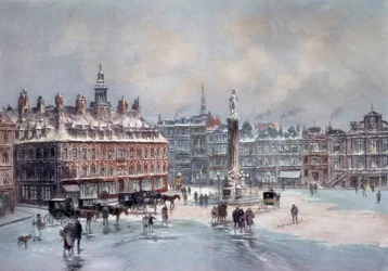 Widok na dużą grafikę autorską Lille Unidentified. XIX-wieczny Paryż, B.N.