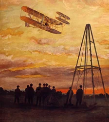 Samolot Wilbura Wrighta (1867-1912) w locie