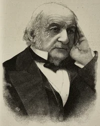 William Ewart Gladstone (1809-1898), brytyjski polityk, rycina ze zdjęcia autorstwa H.S. Mendelssohna z L