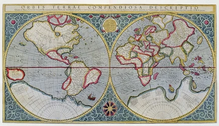 Mapa świata Mercatora (1587) - za "Gerardus Mercator