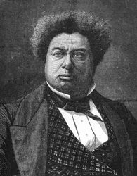 portret ojca Aleksandra Dumasa. Francuski powieściopisarz i dramaturg (1802-1870).
