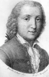 portret Carlo Goldoniego (1707-1793), włoskiego dramaturga.