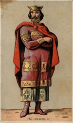 portret Childeryka III (zm. 755), ostatniego króla Merowingów.