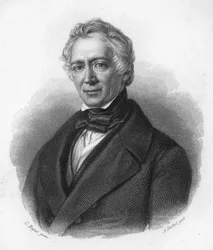 portret Friedricha von Raumera. XIX-wieczny historyk niemiecki.