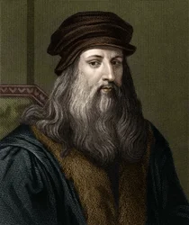 Portret Leonarda da Vinci (1452-1519), włoskiego malarza.