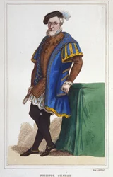 portret Philippe de Chabot, seniora Brion, admirała Francji (1480-1543). grawerunek z 1830
