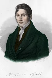portret niemieckiego kompozytora Louisa Spohra (1784-1859).