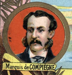 portret markiza de Compiegne (Louis Eugène Henri Dupont), francuskiego podróżnika 1846-1877.