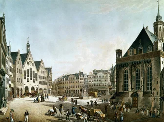 miasto Frankfurt nad Menem na początku XIX wieku.