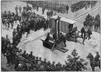 egzekucja anarchisty Caserio w Lyonie w 1894 roku.