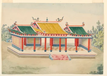 Rysunek, pawilon chinoiserie, 1815-22
