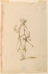 Rysunek, projekt kostiumu: Kapitan baletu, ok. 1720 r.