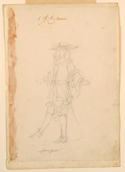 Rysunek, projekt kostiumu: Francuz do baletu, ok. 1790 r.