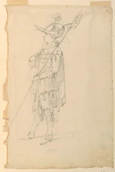Rysunek, projekt kostiumu: Halabardnik do baletu, ok. 1720 r.