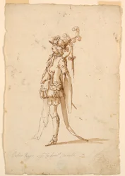 Rysunek, projekt kostiumu: Strona do baletu, ok. 1720 r.
