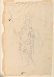 Rysunek, projekt kostiumu: Afryka dla baletu, ok. 1720 r.