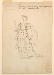 Rysunek, projekt kostiumu: Poezja dla baletu, ok. 1720 r.