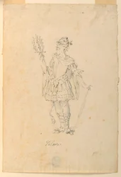 Rysunek, projekt kostiumu: Valor for a Ballet, ok. 1720 r.