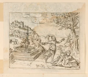 Rysunek, Śmierć Tebe, 1600-1625