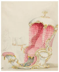 Rysunek, projekt szezlonga, ok. 1810 r.