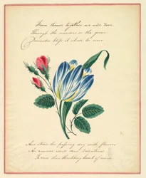 Kartka okolicznościowa, "Odtąd razem będziemy kochać...", ok. 1819 r.