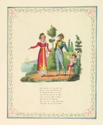 Kartka okolicznościowa, "Zostań na brzegu, - och, zostań ze mną...", ok. 1821 r.