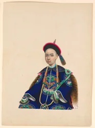 Miniatura, portret siedzącego mężczyzny, ok. 1820-60