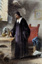 Alchemik Nicola Barnaud, badacz kamienia filozoficznego.