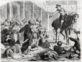 Alfons (Alfonso Gieronimo) Ornano 1548-1610 podczas zarazy w Bordeaux 1604 - rycina 1860