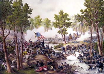 Wojna secesyjna (1861 - 1865): gmach sądu Bitwa pod Spotsylvania (Wirginia) 08-21 maja
