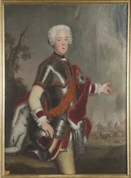 Auguste Guillaume de Prusse, książę i generał - Portret księcia Augusta Wilhelma Pruskiego (1722-1758), Anonim. Olej na płótnie, I poł. XVIII w. Wymiar : 149x117 cm. Muzeum Narodowe w Sztokholmie