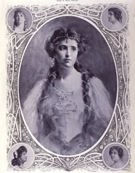 Australijska piosenkarka Nellie (Nelly) Melba (1861-1931), akwarela z końca XIX wieku