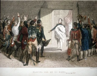 Narodziny króla Rzymu: Napoleona II (Francis Karol Józef Napoleon Bonaparte), syn cesarza Napoleona I (1769-1821). 1811-1832.
