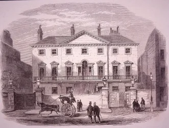 Cambridge House na Piccadilly w 1860 roku, dom premiera lorda Palmerstona