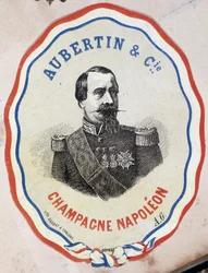 Szampan Napoleon-Aubertin & Cie. (portret Napoleona III)