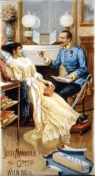 Reklama czekolady „Josef Manner & Gomp, Wiedeń””.