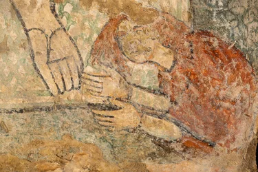 Chrystus błogosławiący Magdalenę u jego stóp, detal