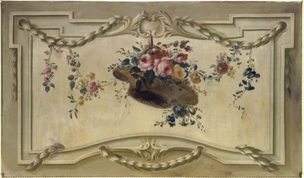 Nakładka na drzwi: kosz kwiatów, między 1769 a 1789 (olej na płótnie)