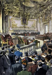 Sprawa Dreyfusa. Sąd Kasacyjny zarządził ponowne rozpoznanie procesu. 1899.