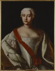 Elisabeth I, imperatrice de russie - Portret cesarzowej Elżbiety Rosji (1709-1762), Anonim. Olej na płótnie. Wymiar : 87x68 cm. Muzeum Narodowe w Sztokholmie