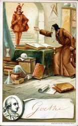 Faust de Goethe - Chromolitografia XIX wiek