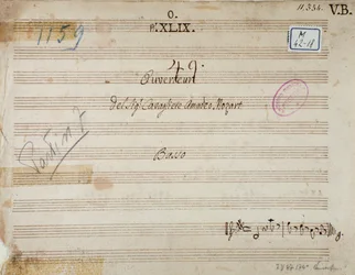 Pierwsza strona Mitrydate, król Pontu, opera Mozarta (1770)